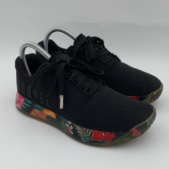 NOBULL Black Trainers with Floral Sole – Women’s 8 (Approx.) - Picture 4 of 14
